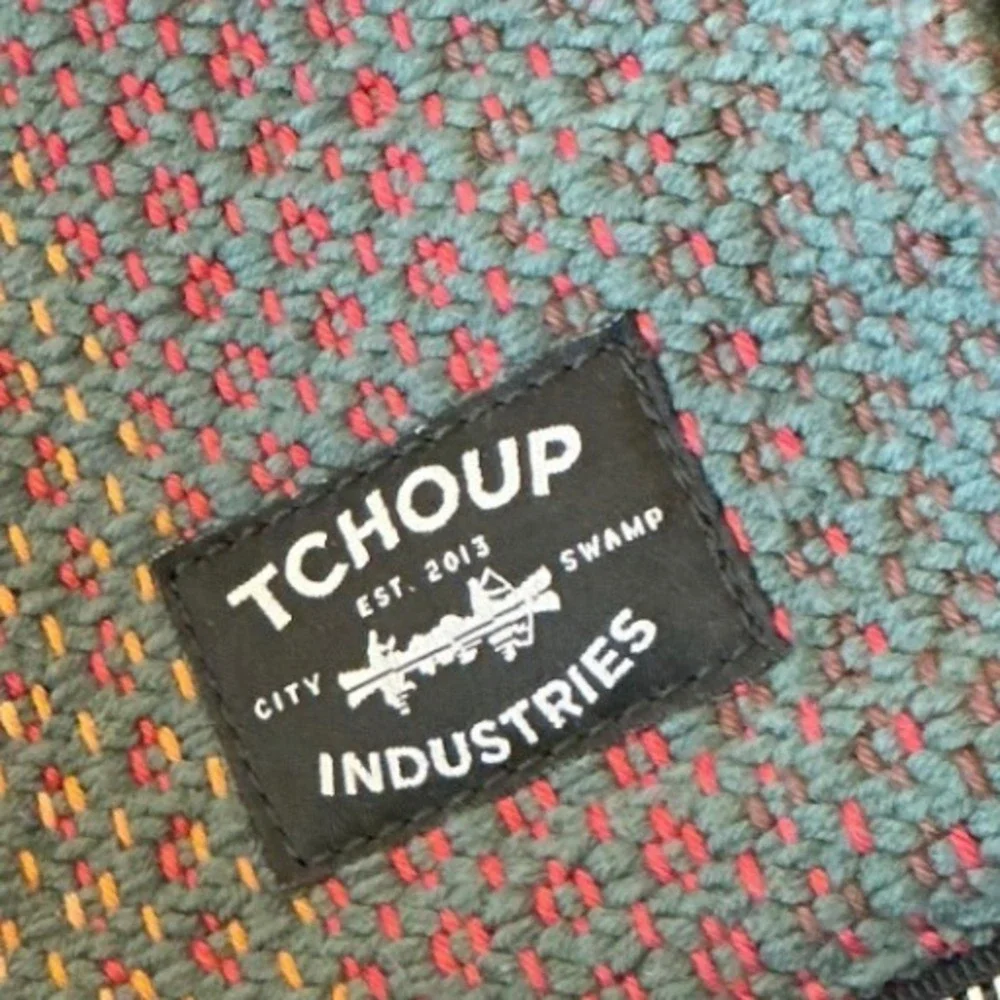 Tchoup Industries Roulez Pack Backpack New Orleans Waxed Canvas Handwoven Panel